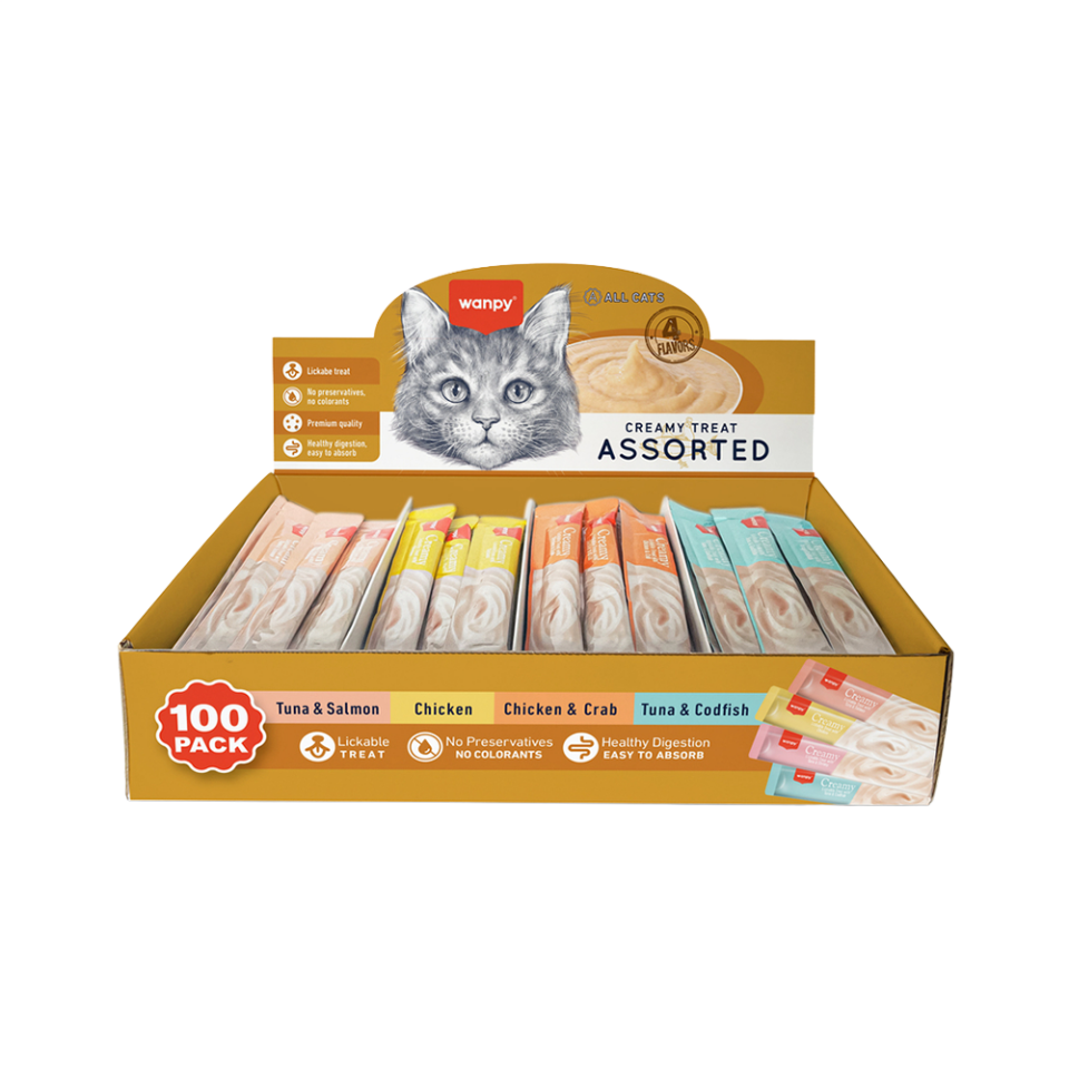 Wanpy Bağışıklığı Güçlendirici Sıvı Kedi Ödül Maması (100 x 14 g)