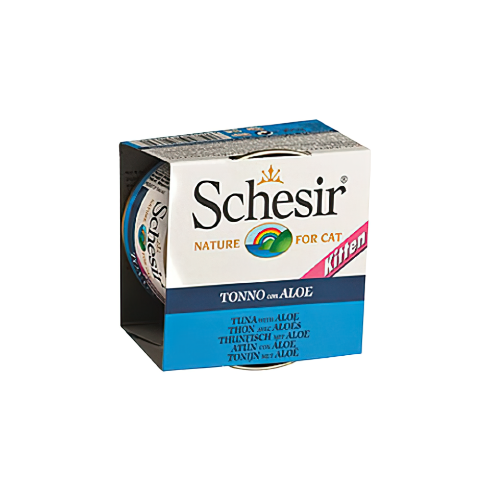 Schesir Ton Balıklı ve Aloe Veralı Yavru Kedi Konserve Maması (85 g)