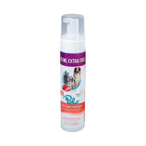 Polo Çilek Kokulu Durulanmayan Kedi ve Köpek Şampuanı (250 ml)