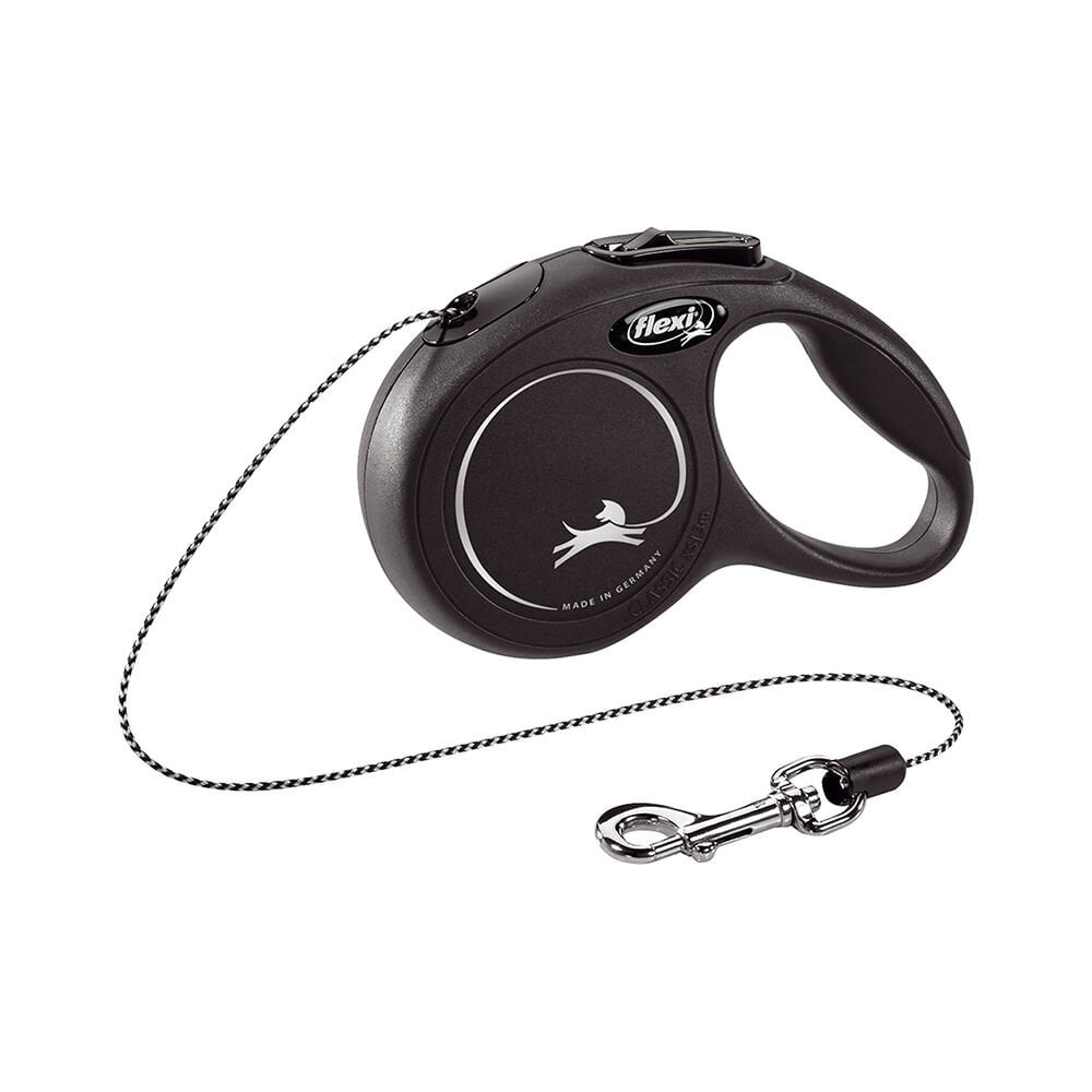 Flexi New Classic Otomatik İp Köpek Gezdirme Kayışı Siyah (3 m)