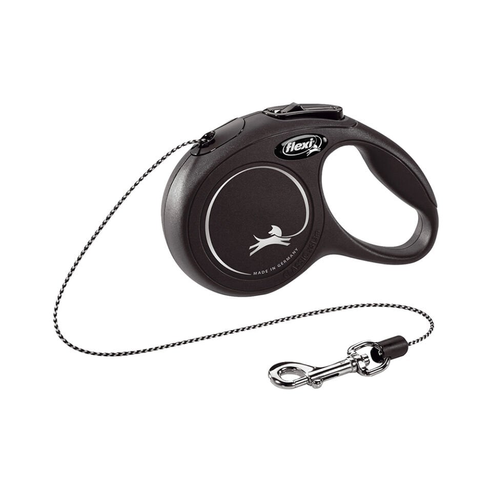 Flexi New Classic Otomatik İp Köpek Gezdirme Kayışı Siyah (3 m)