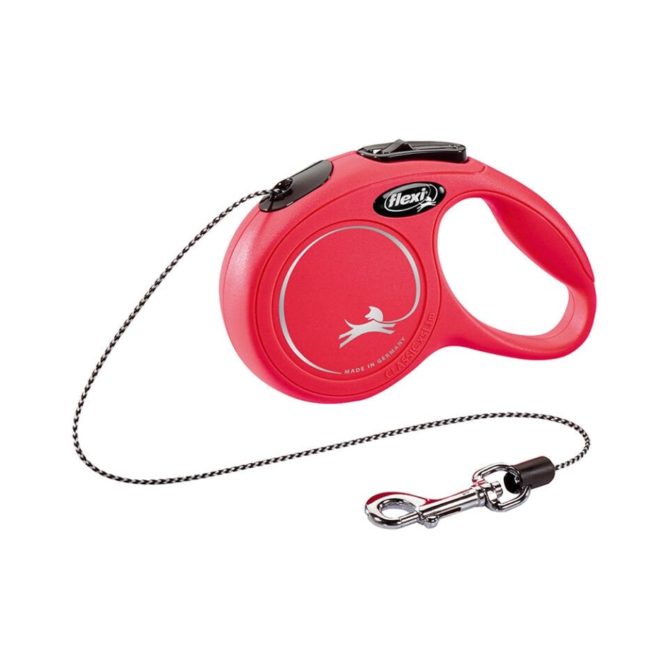 Flexi New Classic Otomatik İp Kırmızı Köpek Gezdirme Tasması XS (3 m)