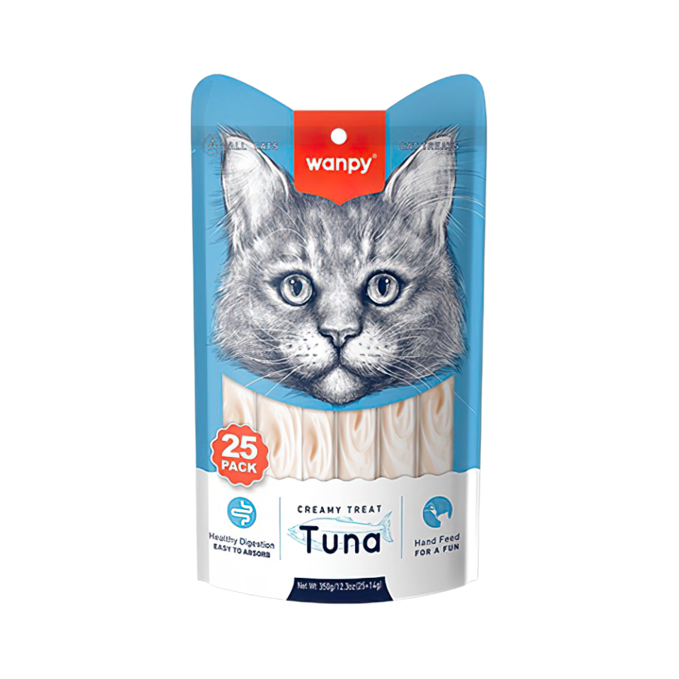 Wanpy Ton Balıklı Sıvı Kedi Ödül Maması (25 x 14 g)
