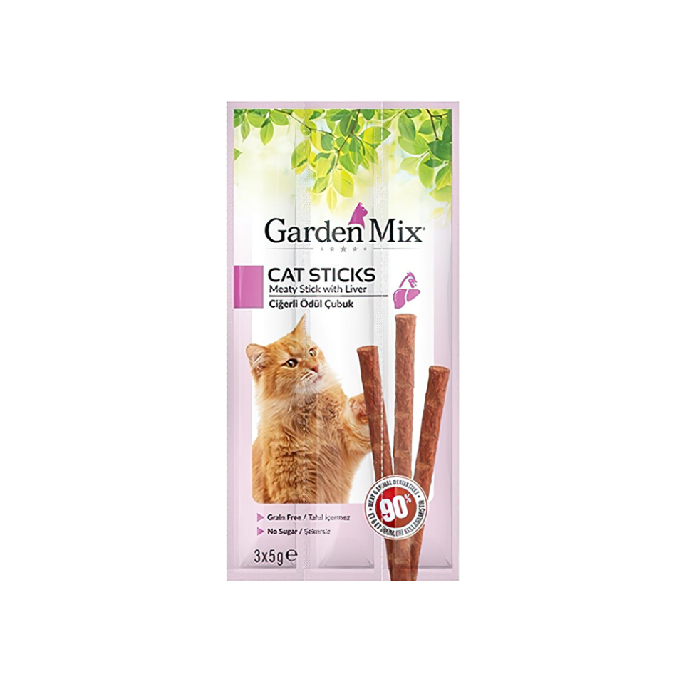 Garden Mix Ciğer Etli Kedi Ödül Çubuğu (3 x 5 g)