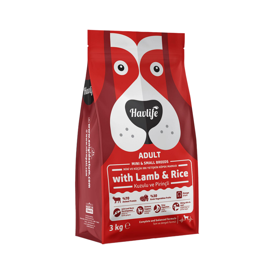 Havlife Kuzu Etli Küçük Irk Yavru Köpek Maması (3 kg)