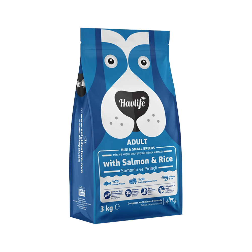 Havlife Somonlu Küçük Irk Yetişkin Köpek Maması (3 kg)