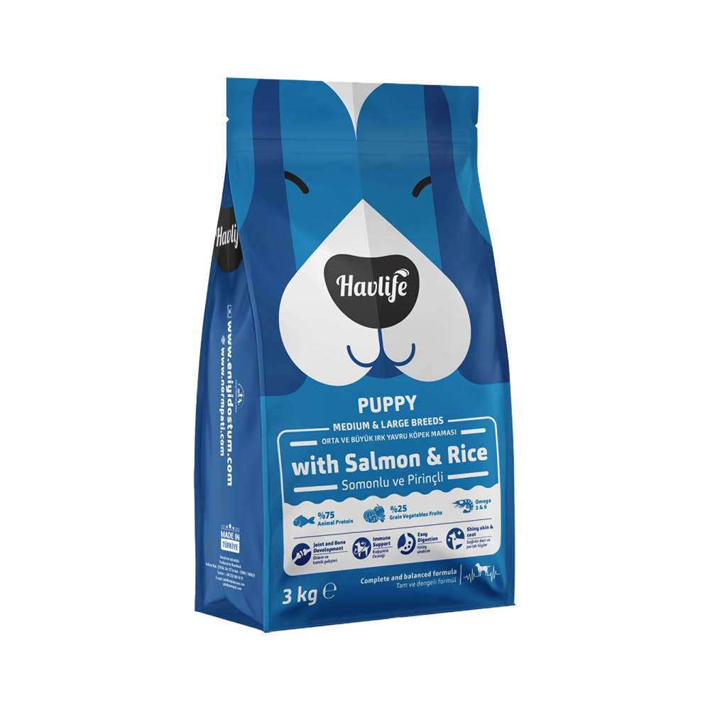 Havlife Somonlu Orta ve Büyük Irk Yetişkin Köpek Maması (3 kg)