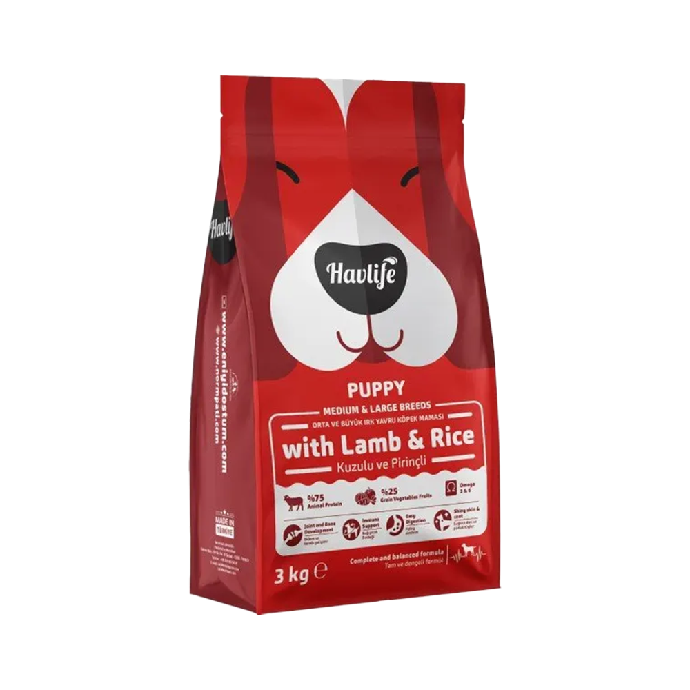 Havlife Kuzu Etli Orta ve Büyük Irk Yetişkin Köpek Maması (3 kg)