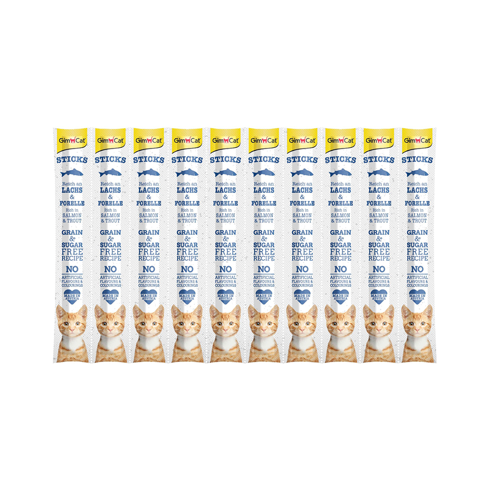 GimCat Sticks Somonlu Ödül Çubuğu (10'lu)