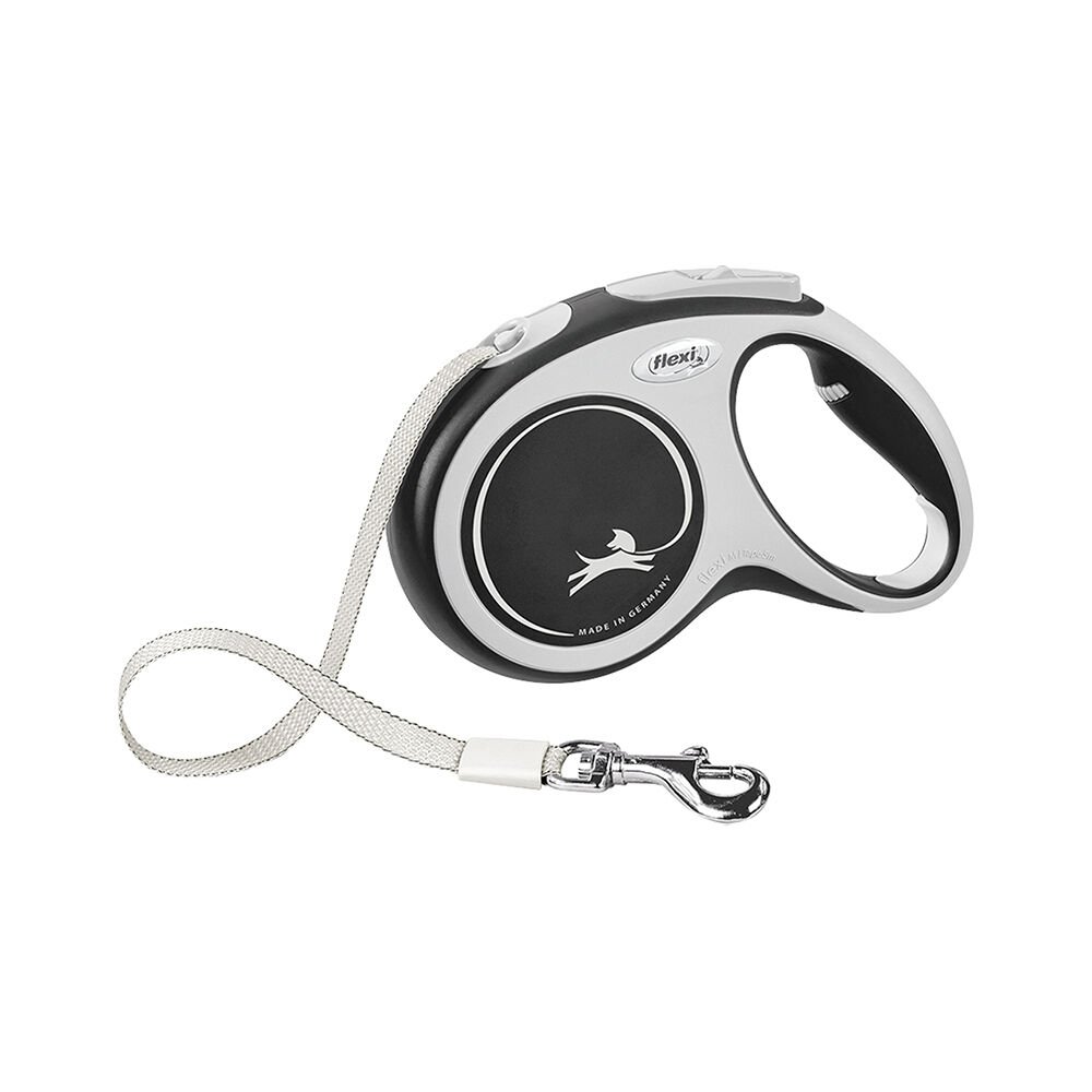 Flexi New Comfort Otomatik Siyah Şerit Gezdirme Tasması M (5 m)