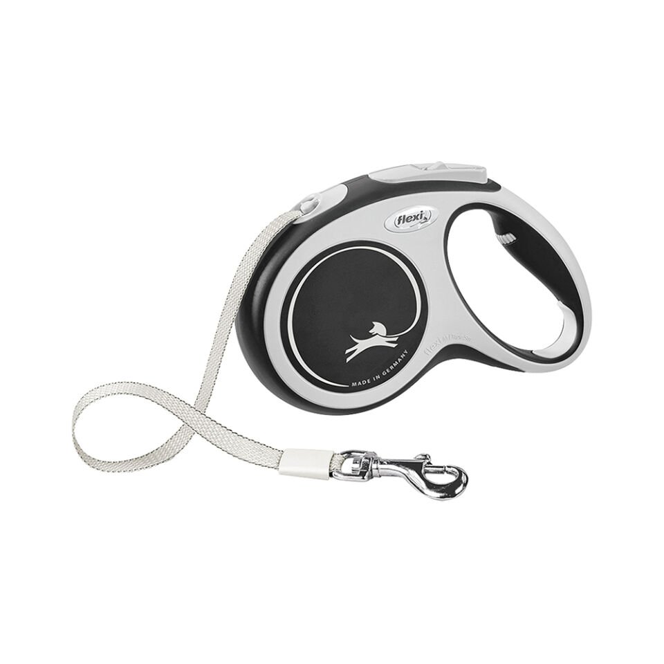 Flexi New Comfort Otomatik Siyah Şerit Gezdirme Tasması M (5 m)