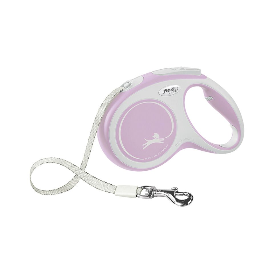 Flexi New Comfort Medium Rose Şerit Otomatik Gezdirme Tasması (5 m)