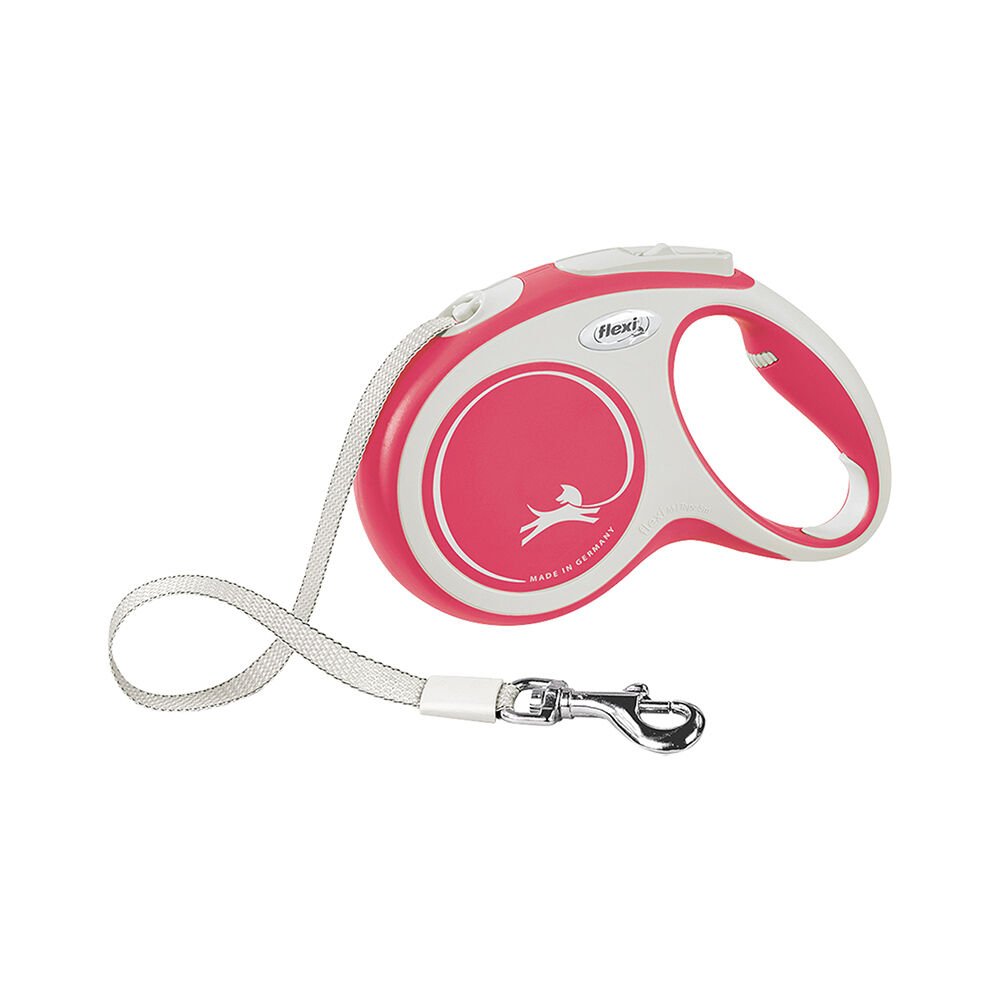 Flexi New Comfort Otomatik Kırmızı Şerit Köpek Gezdirme Tasması M (5 m)