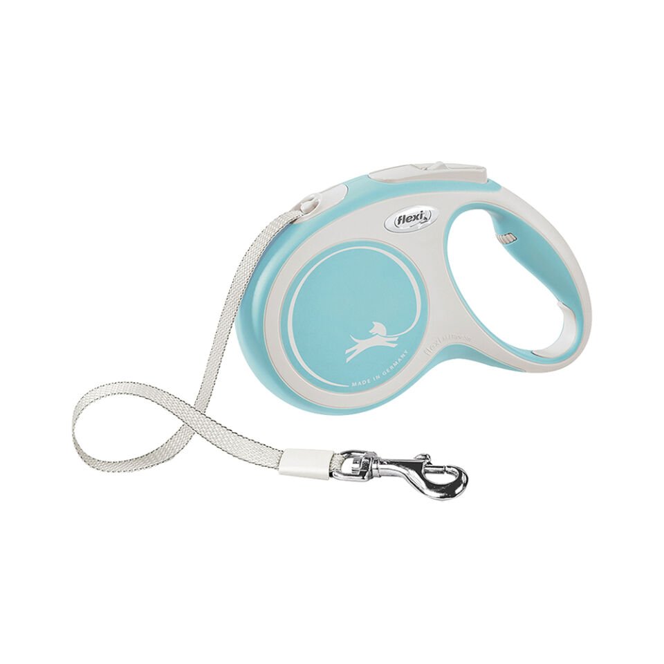 Flexi New Comfort Medium Açık Mavi Şerit Otomatik Gezdirme Tasması (5 m)