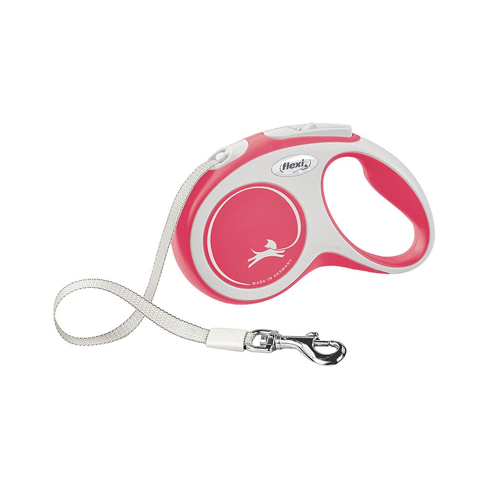 Flexi New Comfort Small Kırmızı Şerit Otomatik Gezdirme Tasması (5 m)