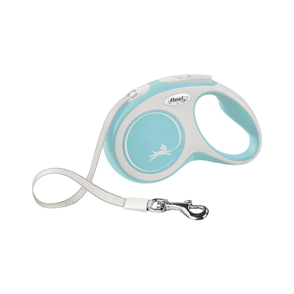 Flexi New Comfort Small Açık Mavi Şerit Otomatik Gezdirme Tasması (5 m)