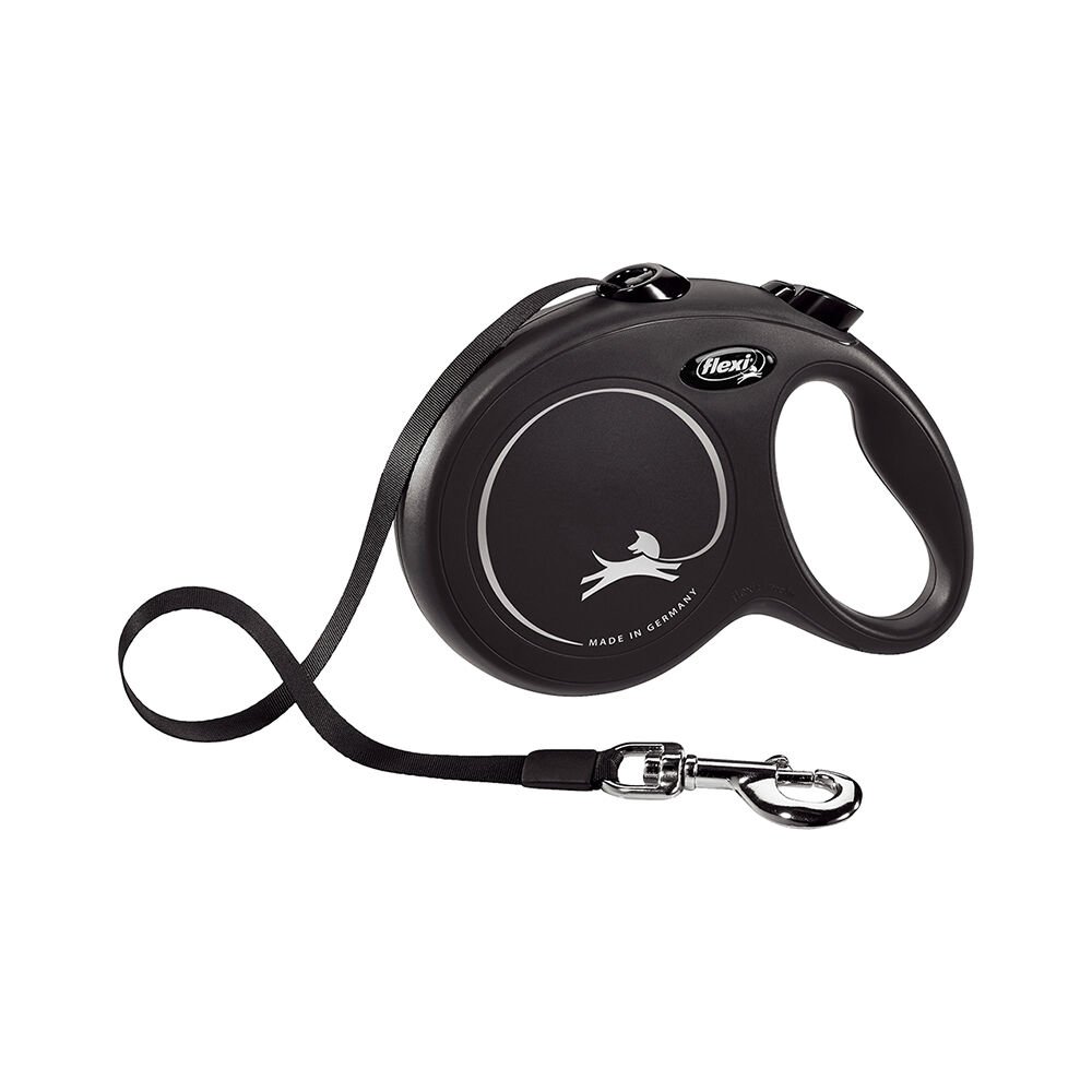 Flexi Black Design Large Mavi Şerit Otomatik Gezdirme Tasması (5 m)