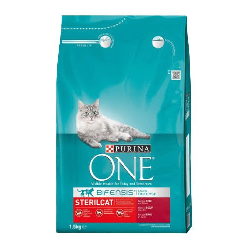 Purina One Sığır Etli Kısırlaştırılmış Yetişkin Kedi Maması (1,5 kg)