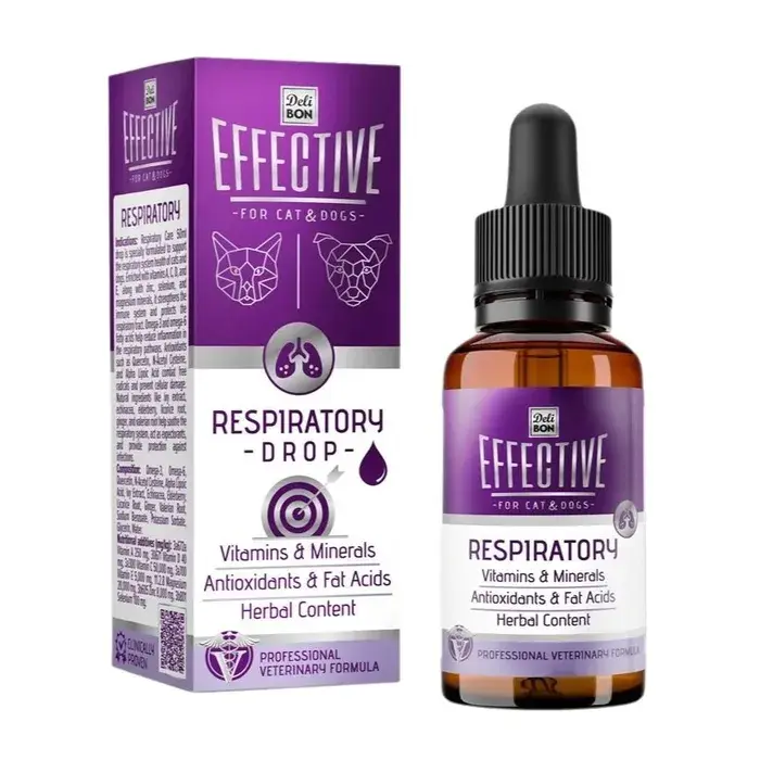 Effective Kedi Ve Köpek Takviye Ürünleri Solunum Sistem Sağlığı 50 Ml