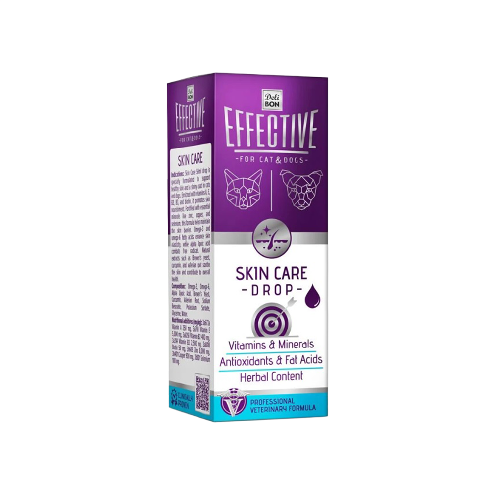 Effective Kedi ve Köpekler İçin Cilt ve Tüy Sağlığı Damlası (50 ml)