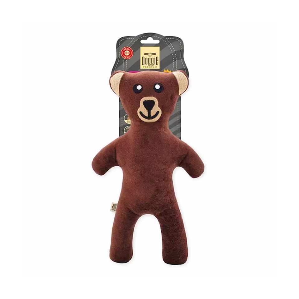 Doggie Peluş Ayı Figürlü Köpek Oyuncağı (28 cm)