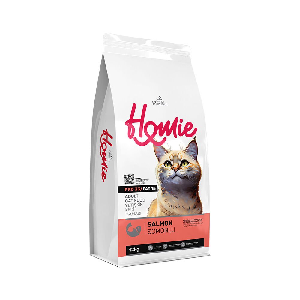 Homie Super Premium Somon Etli Yetişkin Kedi Maması (12 kg)