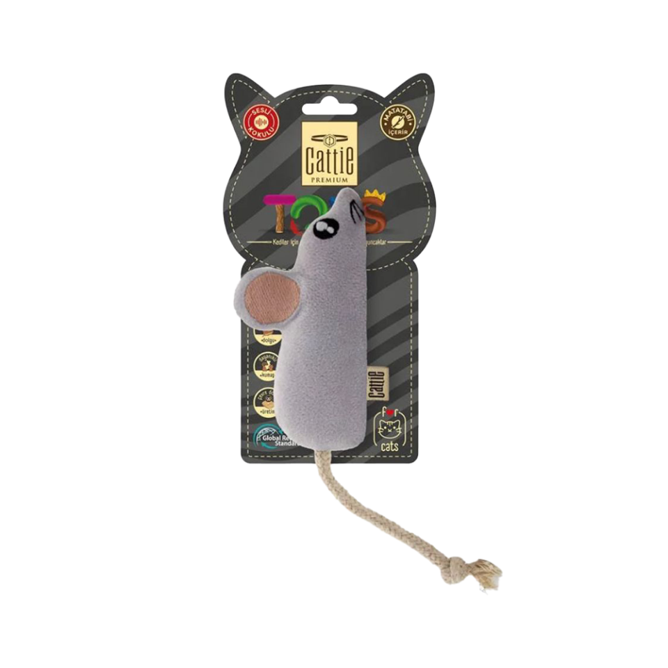 Cattie Matatabi İçerikli Fare Kedi Peluş Oyuncağı (11 cm)