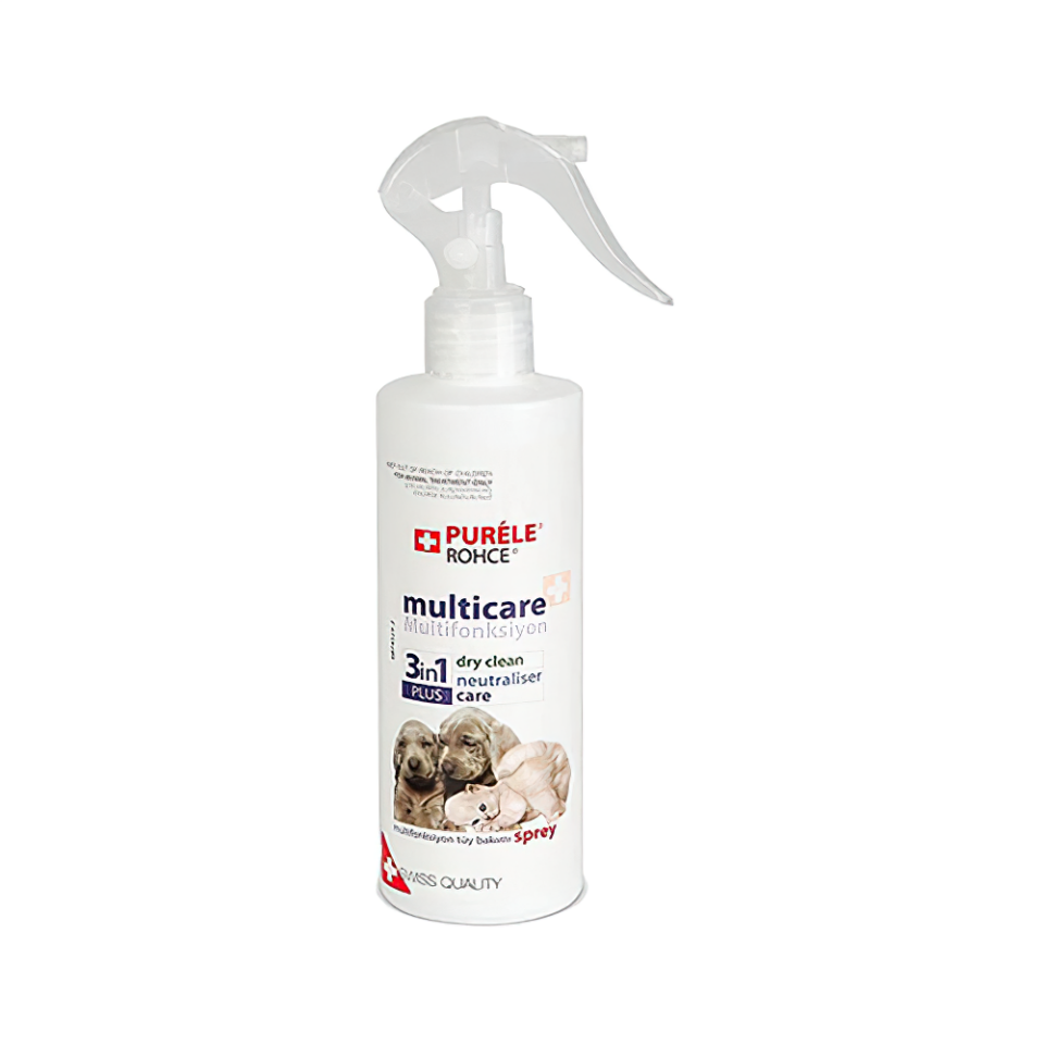 Puréle 3in1 Kedi ve Köpek Kuru Yıkama Tüy ve Keratin Bakım Spreyi (250 ml)