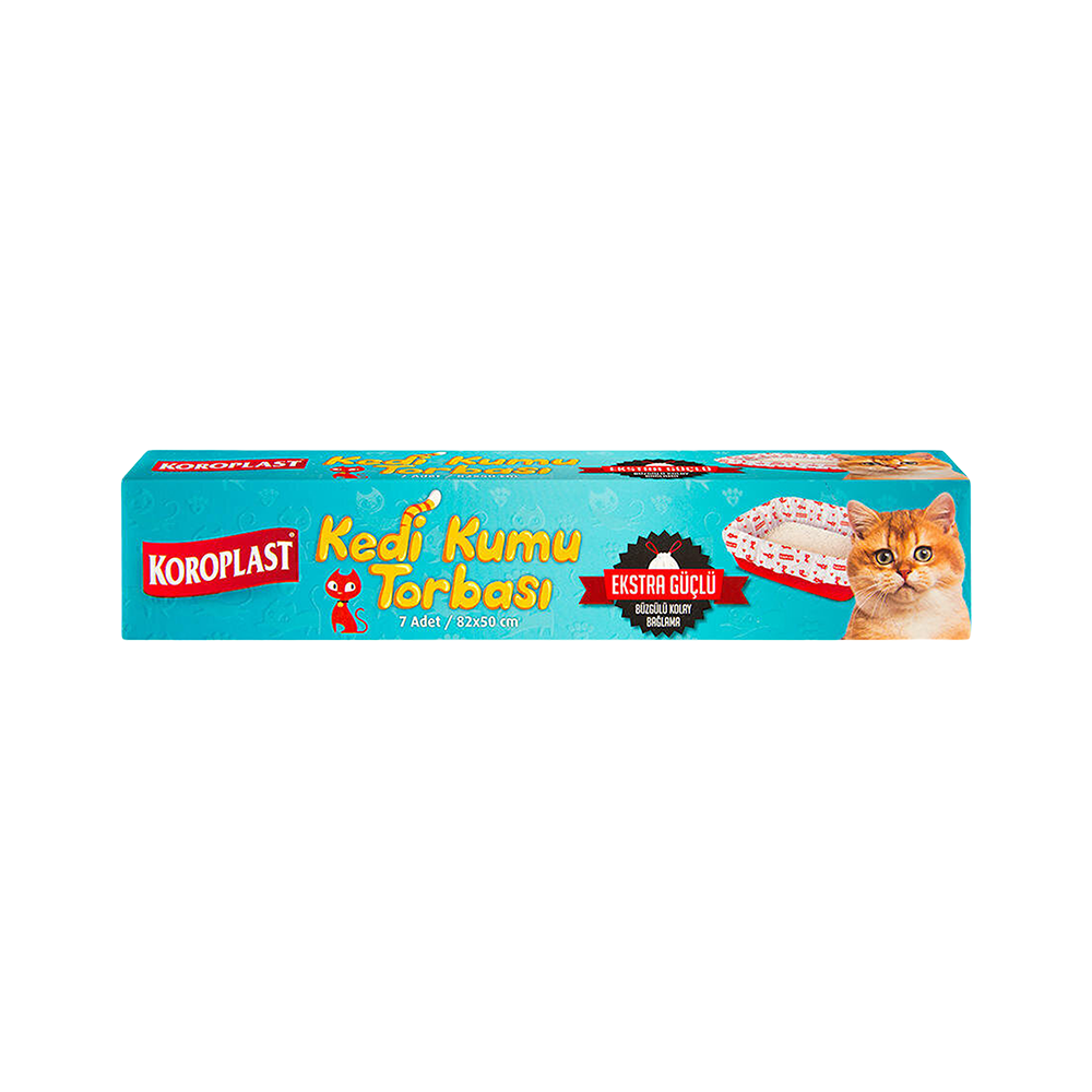 Koroplast Büzgülü Kedi Kumu Torbası 82 x 50 cm (7'li)