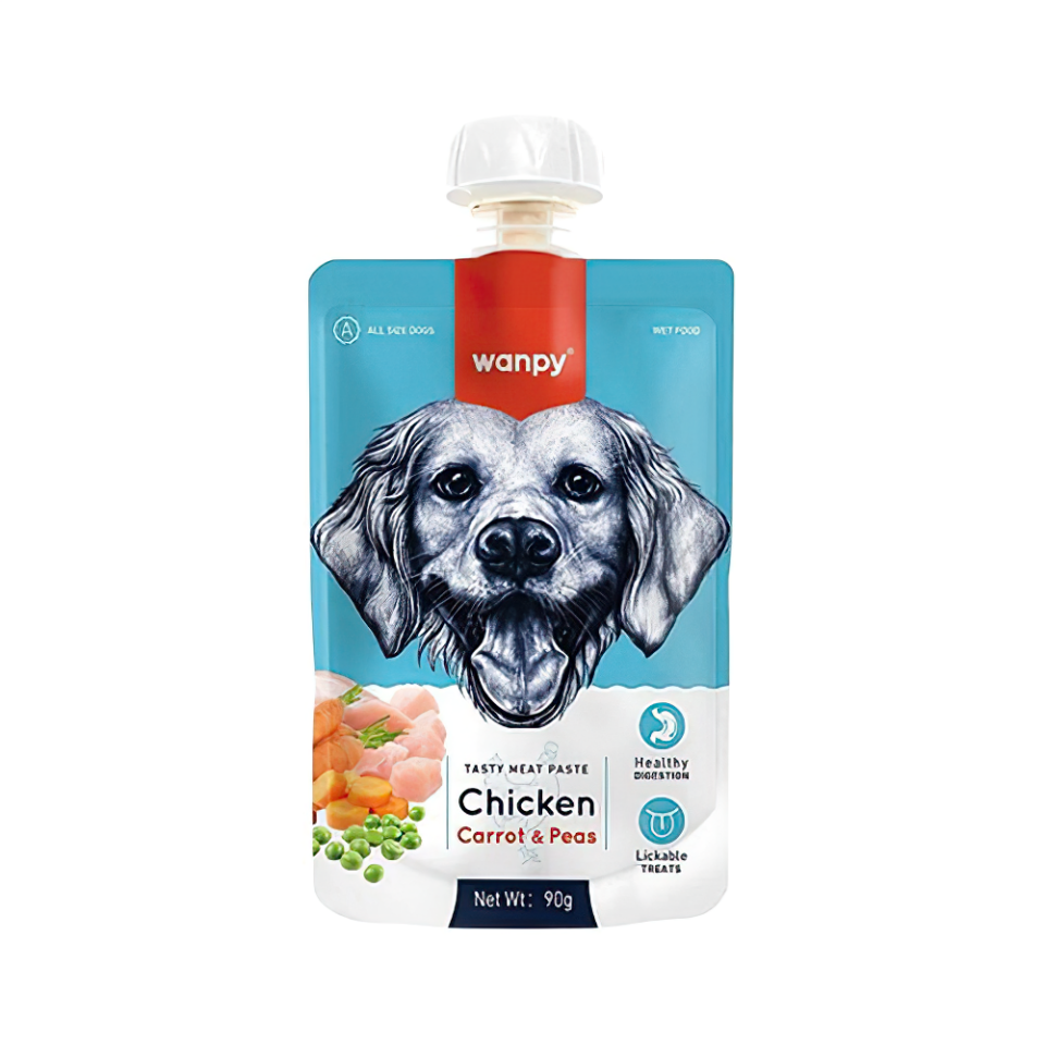 Wanpy Taze Tavuk Etli ve Havuçlu Köpek Et Ezmesi (90 g)